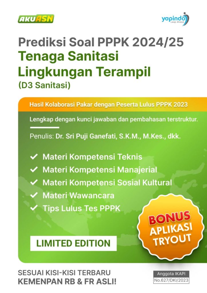 Prediksi Soal PPPK 2024/25 Tenaga Sanitasi Lingkungan Terampil (D3 Sanitasi)