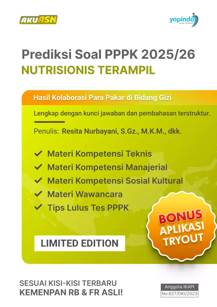 Prediksi Soal PPPK 2025/26 Nutrisionis Terampil (D3 Gizi)