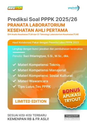 Prediksi Soal PPPK 2025/26 Pranata Laboratorium Kesehatan Ahli Pertama (D4 Analis Kesehatan/TLM dan S1 Teknologi Laboratorium Kesehatan/TLM)