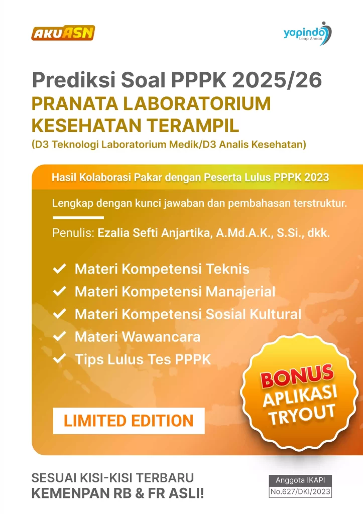 Prediksi Soal PPPK 2025/26 Pranata Laboratorium Kesehatan Terampil (D3 Teknologi Laboratorium Medik/D3 Analis Kesehatan)